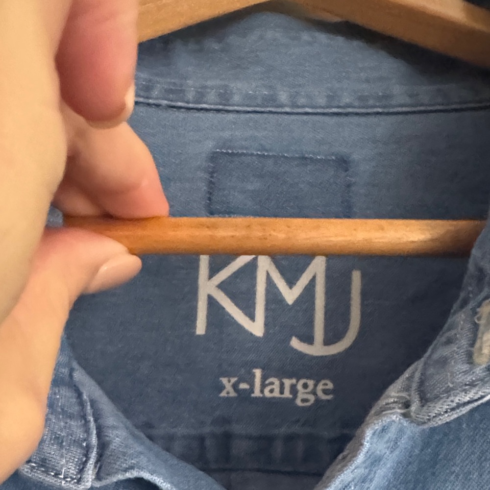 KMJ Women's Classic Denim Button Down Shirt